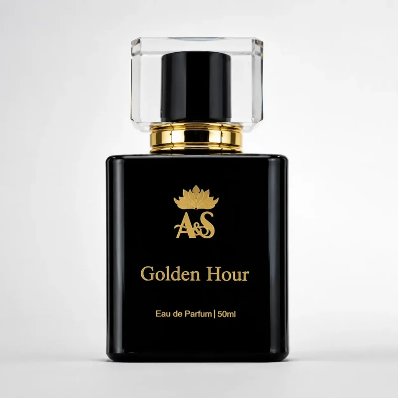 Golden Hour by A and S Fragrance men's perfume bottle inspired by 9pm sweet spicy evening scent design