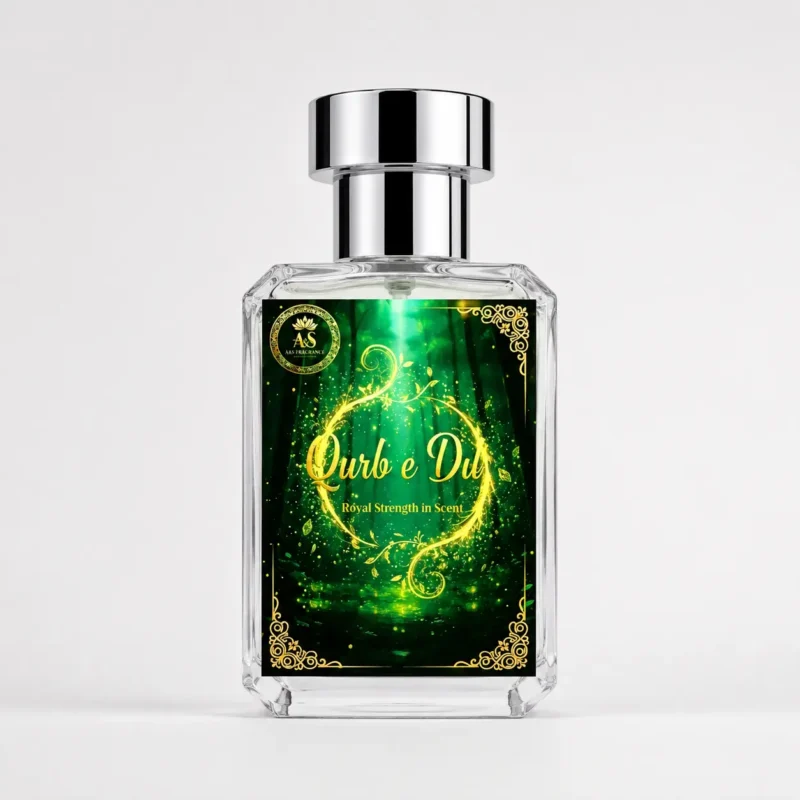 Qurbe Dil by A and S Fragrance perfume bottle inspired by Musk Al Feroz Arabian musk design